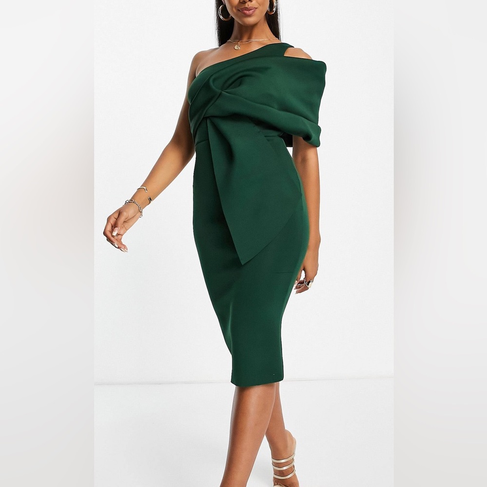 ASOS Forest Green Dress. Worn only once! No longer fit because of my baby Bump